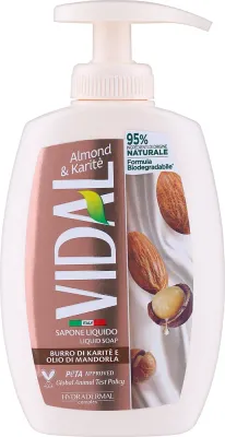 Мыло жидкое Vidal Liquid Soap Almond & Karite с миндалём и маслом ши, 300 мл