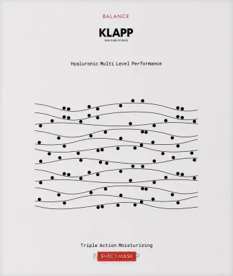 Увлажняющая тканевая маска для лица тройного действия Klapp Triple Action Moisturizing Sheet Mask