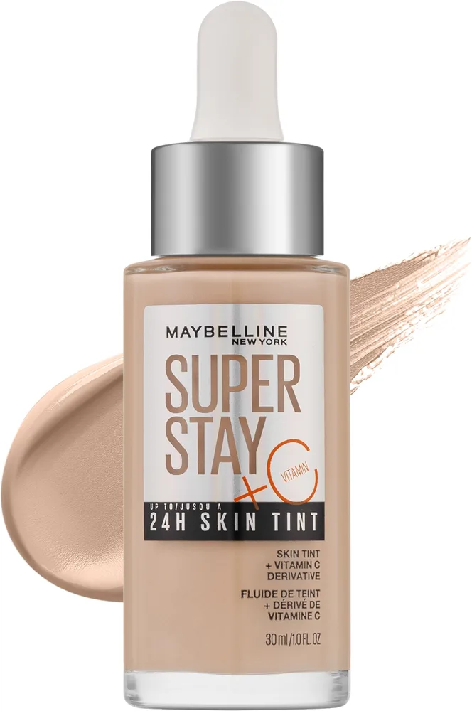 Maybelline New York Podkład do twarzy - Тональное средство Maybelline Super Stay 24H + Vitamin C Skin Tint стойкое сияющее, 30 мл, оттенок 03