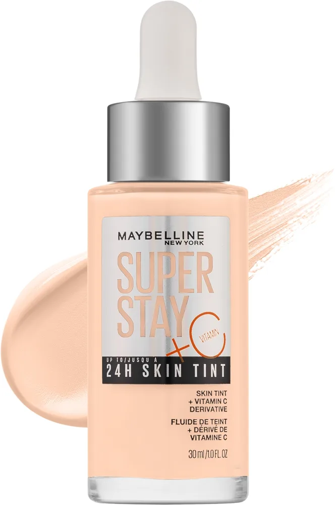 Maybelline New York Podkład do twarzy - Тональное средство Maybelline Super Stay 24H + Vitamin C Skin Tint стойкое сияющее, 30 мл, оттенок 10