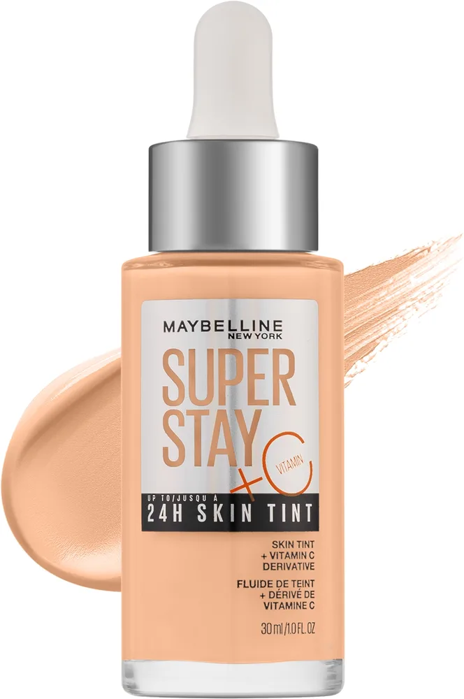 Maybelline New York Podkład do twarzy - Тональное средство Maybelline Super Stay 24H + Vitamin C Skin Tint стойкое сияющее, 30 мл, оттенок 40