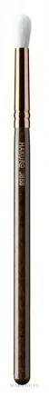 Плотная кисть-бочонок для растушёвки теней Hakuro Professional J858 коричневая удлинённая