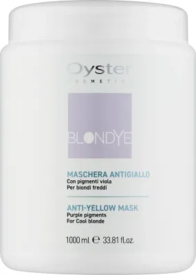 Oyster Cosmetics Oyster Cosmetics Blondye Anti-Yellow Mask - Тонирующая маска для светлых волос Oyster Blondye против желтизны, черника, облепиха, гиалуронат натрия, 1000 мл