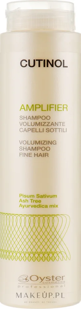 Шампунь Oyster Cosmetics Cutinol Amplifier для объёма волос с хной, бетаином и пептидами гороха, 1000 мл, Италия