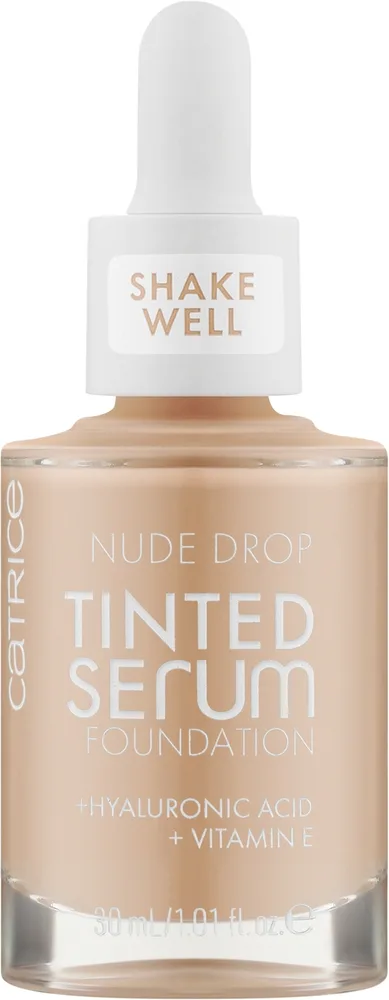 Тональная основа-сыворотка Catrice Nude Drop Tinted Serum Foundation матирующая увлажняющая, 30 мл, оттенок 010N