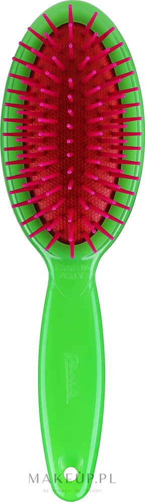 Овальная пневматическая щётка для волос Janeke Small Oval Pneumatic Hair Brush зелёная