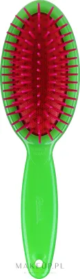 Овальная пневматическая щётка для волос Janeke Small Oval Pneumatic Hair Brush зелёная