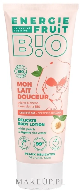 Energie Fruit Delicate Body Lotion With Peach and Organic Rice Water — бальзам для тела с белым персиком и органической рисовой водой, 200 мл