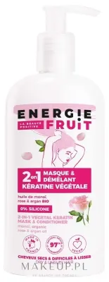 Маска-кондиционер для волос Energie Fruit 2-в-1 монои, роза, аргановое масло, растительный кератин, 300 мл