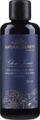 Тонизирующее осветляющее средство Natural Secrets Glow Tonic с лактобионовой кислотой, 100 мл