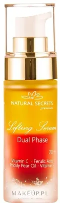 Двухфазная укрепляющая сыворотка для лица Natural Secrets Lifting с витаминами C, E и феруловой кислотой 20 мл