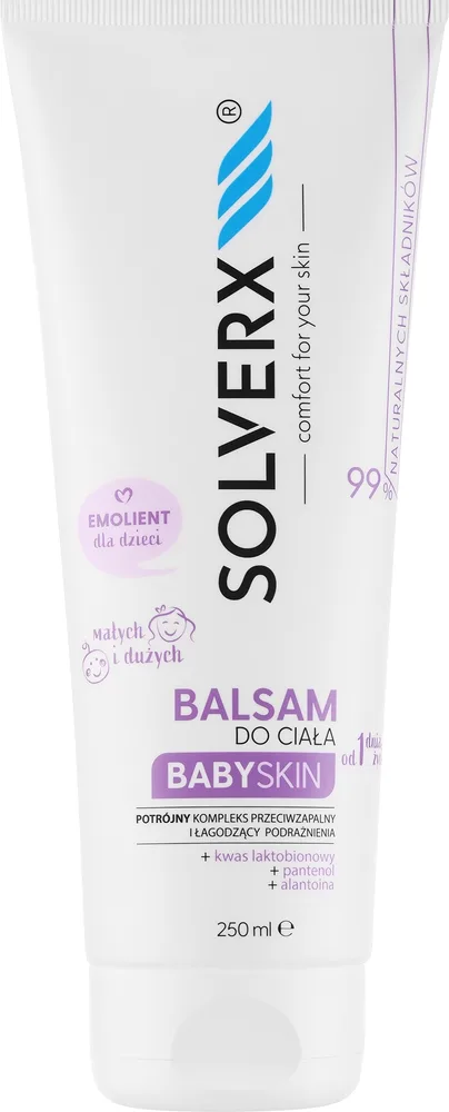 Solverx Baby Skin Balsam — бальзам для тела для новорождённых и детей, 250 мл
