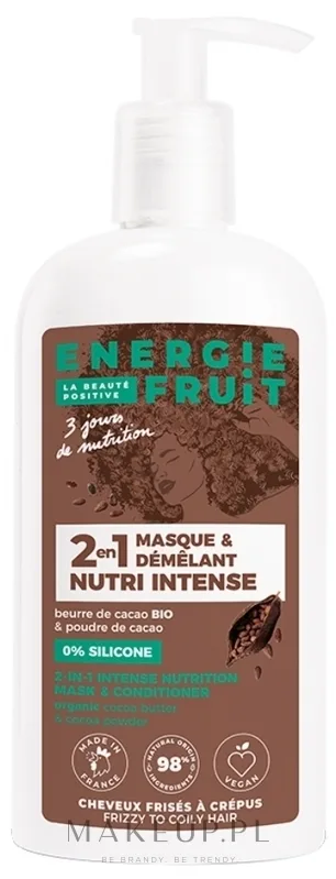 Маска-кондиционер для волос Energie Fruit 2-в-1 масло какао, экстракт какао, без силиконов, для вьющихся волос, 300 мл