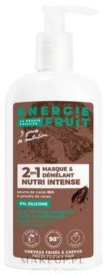 Маска-кондиционер для волос Energie Fruit 2-в-1 масло какао, экстракт какао, без силиконов, для вьющихся волос, 300 мл