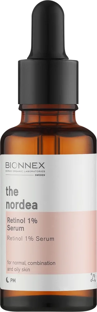 Сыворотка для лица Bionnex Nordea с ретинолом 1%, маслом авокадо и миндаля 30 мл