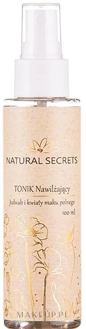 Увлажняющий тоник Natural Secrets Jedwab i Mak с шёлком, маком и женьшенем, 100 мл