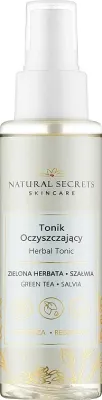 Очищающий тоник Natural Secrets Zielona Herbata i Szałwia для жирной и проблемной кожи, 100 мл