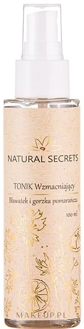 Укрепляющий тоник Natural Secrets Bławatek i Gorzka Pomarańcza с гиалуроновой кислотой, 100 мл