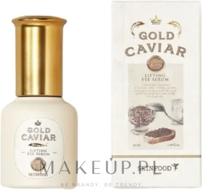 Сыворотка для области вокруг глаз Skinfood Gold Caviar Ex с экстрактом икры маслом макадамии и манго для зрелой кожи 32 мл