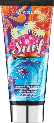 Крем-ускоритель загара в солярии Soleo Surf Colorguard Silky для чувствительной кожи с маслом ши и аллантоином, 150 мл