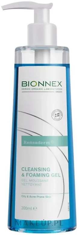 Гель для умывания Bionnex Rensaderm Cleansing and Foaming Gel для мужчин, для глубокого очищения, 200 мл