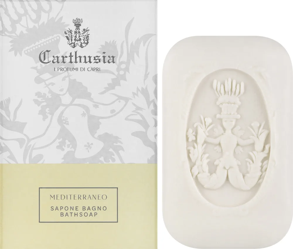Мыло туалетное Carthusia Mediterraneo с ароматом лимона и зелёного чая, 125 г