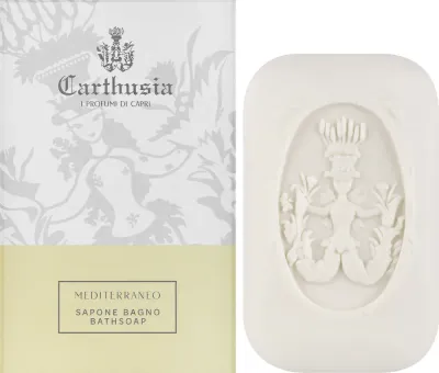 Мыло туалетное Carthusia Mediterraneo с ароматом лимона и зелёного чая, 125 г