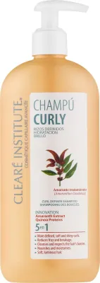 Шампунь Cleare Institute Curly для кудрявых волос с гликолевой кислотой и гидролизованной квиноа, 400 мл, Испания