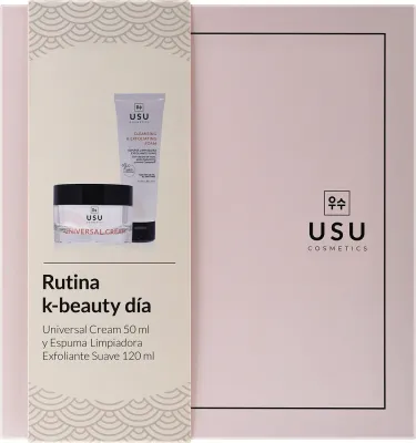 Набор Usu Cosmetics отшелушивающая очищающая пенка и универсальный крем с маслом ши 120+50 мл
