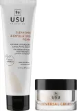 Набор Usu Cosmetics отшелушивающая очищающая пенка и универсальный крем с маслом ши 120+50 мл — фото 2