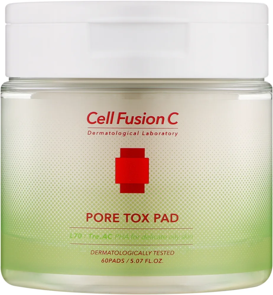 Cell Fusion C Pore Tox Pad очищающие диски для лица с PHA-кислотами и растительными экстрактами 60 шт