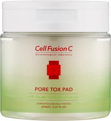 Cell Fusion C Pore Tox Pad очищающие диски для лица с PHA-кислотами и растительными экстрактами 60 шт