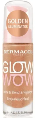 Dermacol Glow Wow Prime and Blend and Highlight хайлайтер для лица кремовый с перламутром и глиттером с маслом ши и макадамии 20 мл