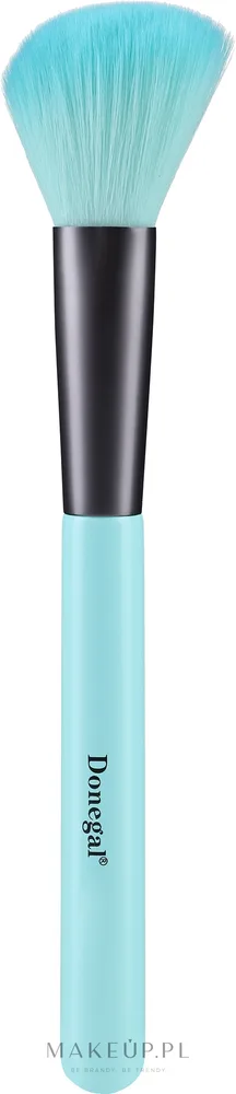 Скошенная кисть для румян Donegal Neeonee Blush Brush 4275 бирюзовая из синтетического ворса