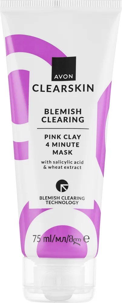 Очищающая маска для лица с розовой глиной против несовершенств Avon Clearskin Pink Clay Mask