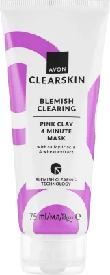 Очищающая маска для лица с розовой глиной против несовершенств Avon Clearskin Pink Clay Mask