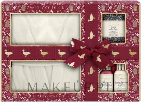 Baylis & Harding Baylis & Harding The Fuzzy Duck Winter Wonderland Luxury Gown Gift Set (sh/gel/100 мл + sh/cr/100 мл + soak/cr/75 г + dressing/gown/1pc) - Подарочный набор Baylis and Harding The Fuzzy Duck Winter Wonderland Luxury Gown Gift Set с гелем и кремом для душа, кристаллами для ванны и флисовым халатом