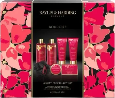 Набор Baylis & Harding Boudoire Luxury Keepsake крем для душа 300 мл пена для ванны 300 мл лосьон 130 мл и другие средства в шкатулке