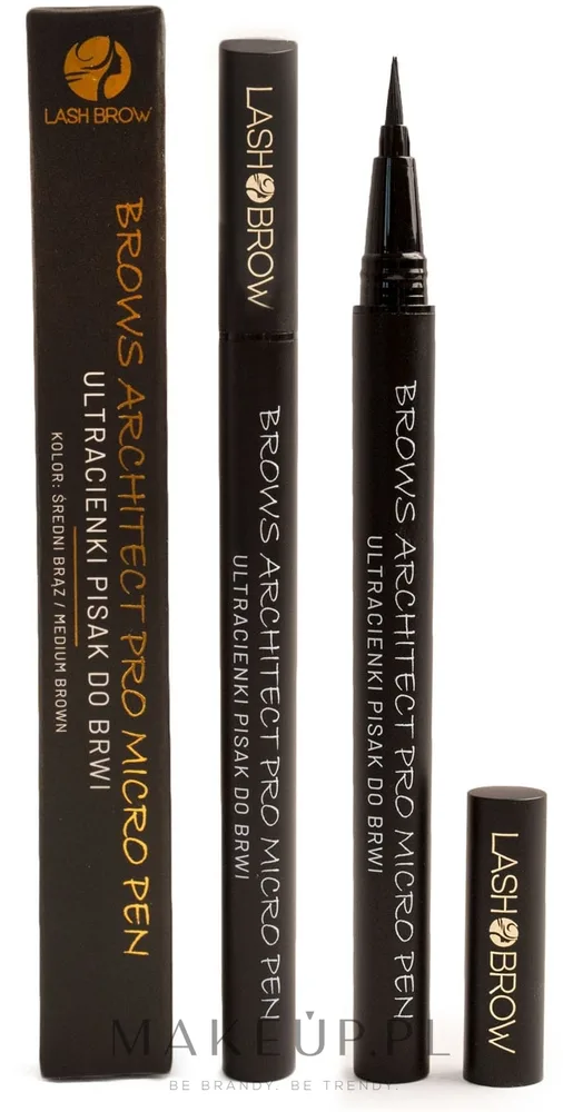 Маркер для бровей Lash Brow Brows Architect Pro Micro Pen ультратонкий, с эффектом микроблейдинга, 0,9 мл, оттенок 03 - Dark Brown