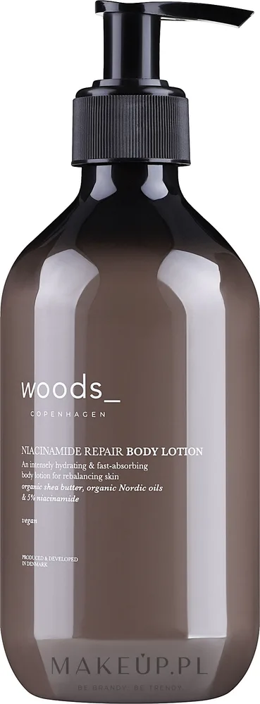 Woods Copenhagen Niacinamide Repair Body Lotion — восстанавливающий бальзам для тела с ниацинамидом 5% и маслом ши, 400 мл