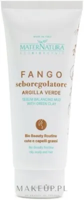 Маска для волос MaterNatura Sebum Balancing Mud with Green Clay с зелёной глиной, для жирной кожи головы, 100 мл