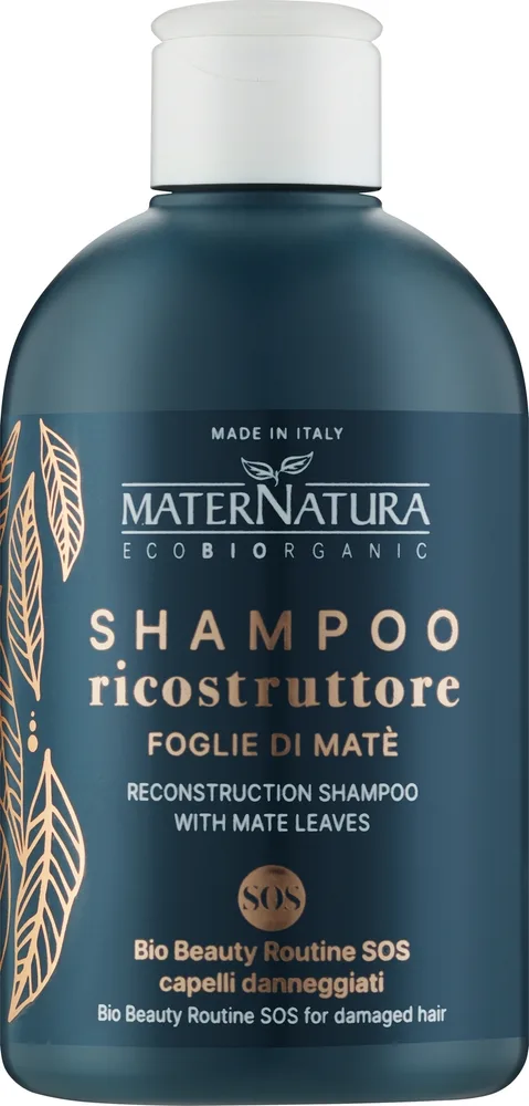 Шампунь MaterNatura восстанавливающий с листьями мате и аминокислотами, 250 мл, Италия