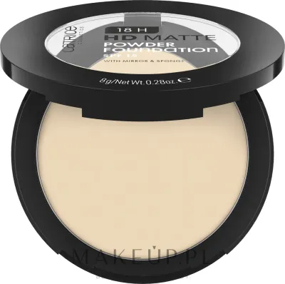 Пудровая тональная основа Catrice 18H HD Matte Powder Foundation матирующая, 8 г