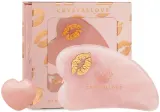 Набор Crystallove Selflove Rose Quartz Gua Sha скребок гуаша и массажный камень из розового кварца — фото 2