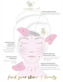 Набор Crystallove Selflove Rose Quartz Gua Sha скребок гуаша и массажный камень из розового кварца — фото 4