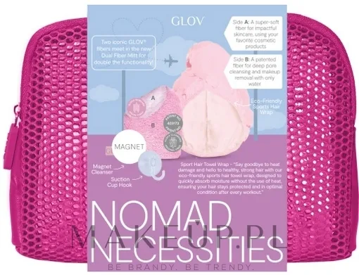 Набор Glov Nomad Necessities рукавица для снятия макияжа стик для очищения маска для сна сетчатая косметичка и аксессуар 5 предметов