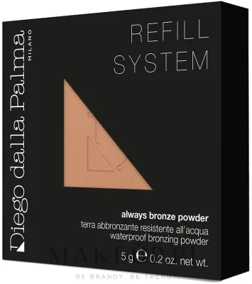 Пудра бронзирующая Diego Dalla Palma Always Bronze Powder Refill сменный блок, водостойкая, 5 г