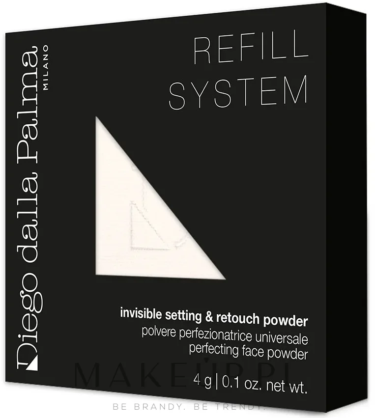 Пудра компактная Diego Dalla Palma Invisible Setting and Retouch Compact Powder прозрачная, фиксирующая макияж, 4 г