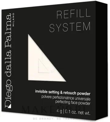 Пудра компактная Diego Dalla Palma Invisible Setting and Retouch Compact Powder прозрачная, фиксирующая макияж, 4 г