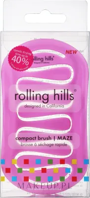 Компактная щётка для сушки волос Rolling Hills Compact Brush Maze розовый